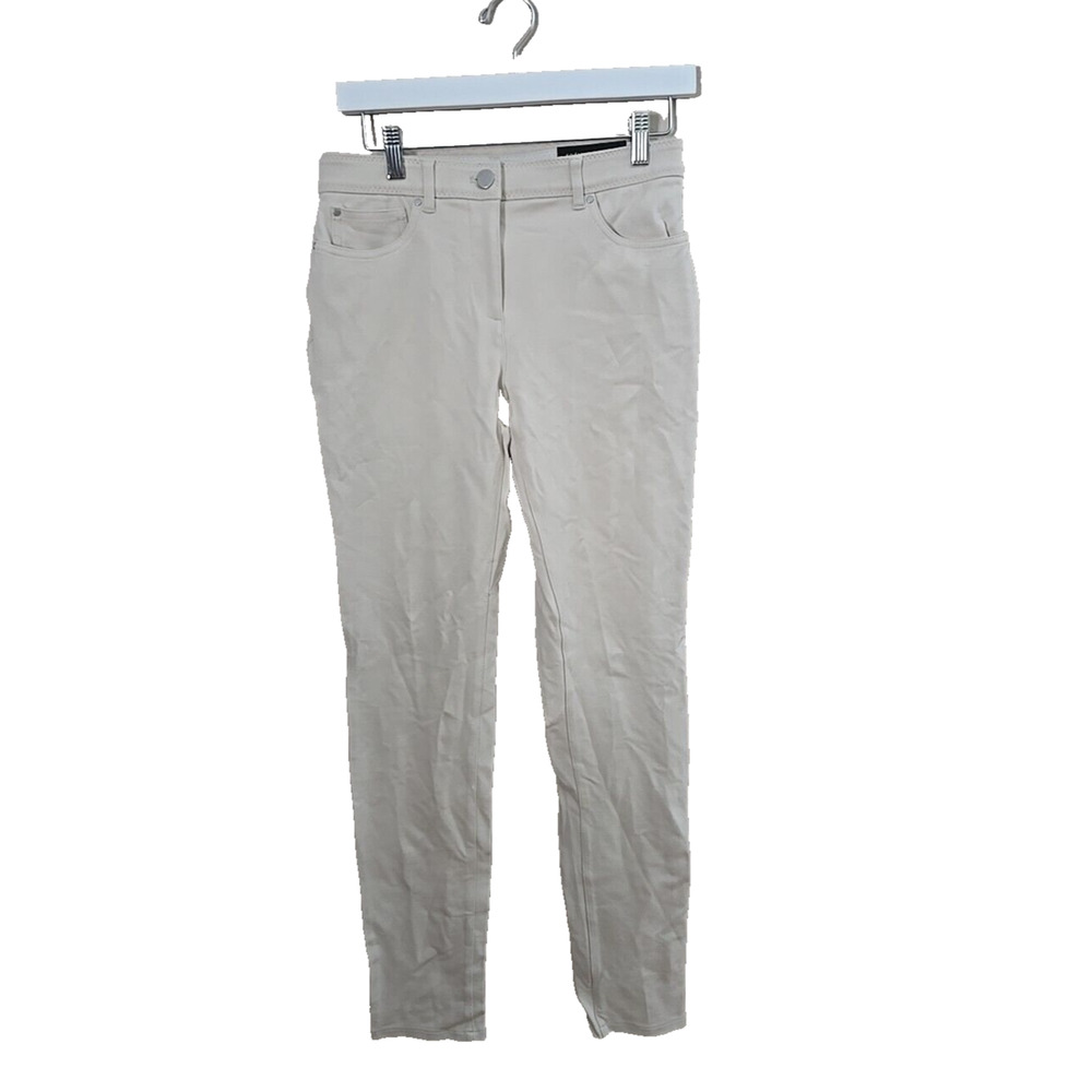 NWT Chico's So Slimming The Peyton Slim Leg Ivory Pants‎ Womans Size 00/2 Tall